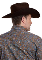 Men's Roper Long Sleeve Snap Bluebird Paisley Western Shirt 03-001-0225-1024