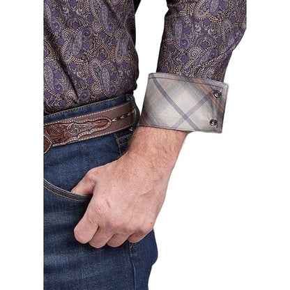Men's Roper Long Sleeve Amarillo Snap Purple Haze Paisley 03-001-0225-6029