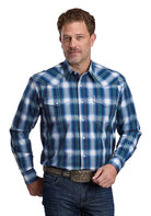 Roper Men's Long Sleeve Night Fall Plaid Snap Shirt 03-001-0278-6073