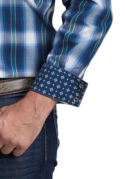 Roper Men's Long Sleeve Night Fall Plaid Snap Shirt 03-001-0278-6073
