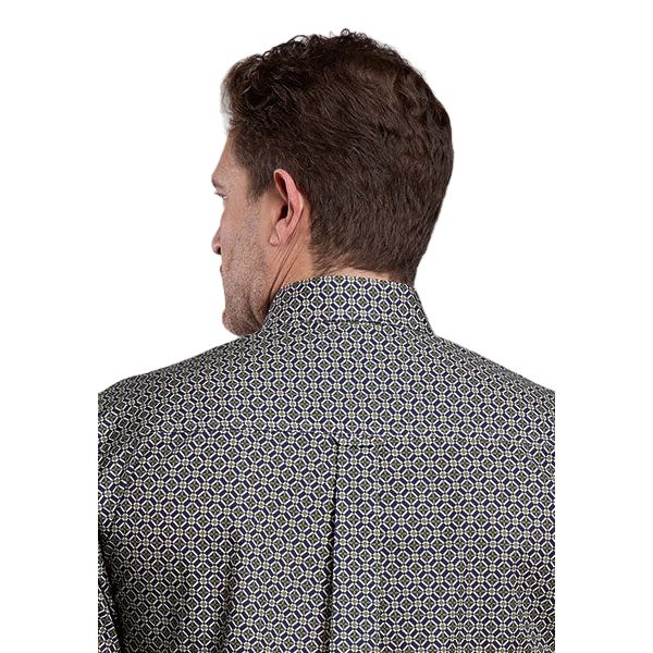 Men's Roper Long Sleeve Allover Amarillo Print Button Up Shirt 03-001-0326-1018