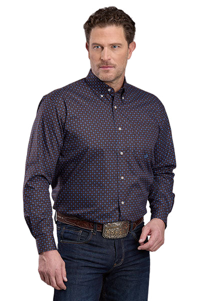 Men's Roper Long Sleeve Button Winter Foulard Western Shirt 03-001-0326-1022