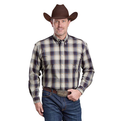 Men's Roper Long Sleeve Amarillo Plaid 1 Pocket Button Up Shirt 