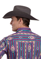 Men's Roper Long Sleeve Purple Snap Up Printed Shirt 03-001-0485-0100