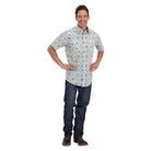 Men's Roper Short Sleeve Snap Patterned Shirt 03-002-0064-0474 - Crazy House Western Wear