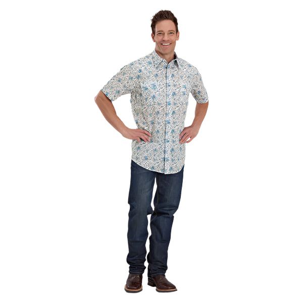 Men's Roper Short Sleeve Snap Patterned Shirt 03-002-0064-0474 - Crazy House Western Wear