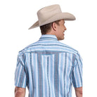 Men's Roper Short Sleeve Vertical Performance Striped Snap Shirt 03-002-0068-0322
