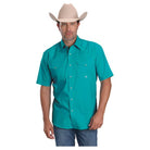 Men's Roper Short Sleeve Turquoise Pearl Snap Shirt 03-002-0265-4101 - Crazy House Western Wear