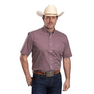 Men's Roper Red Short Sleeve Allover Amarillo Print Button Up Shirt 03-002-0326-2032
