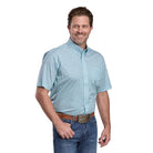 Men's Roper Short Sleeve Green and Teal Amarillo Allover Print Button Up Shirt 03-002-0326-2105