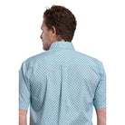 Men's Roper Short Sleeve Green and Teal Amarillo Allover Print Button Up Shirt 03-002-0326-2105