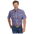 Men's Roper Short Sleeve Amarillo Allover Shirt 03-002-0326-4036 - Crazy House Western Wear