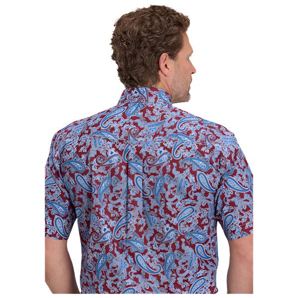 Men's Roper Short Sleeve Amarillo Allover Shirt 03-002-0326-4036 - Crazy House Western Wear