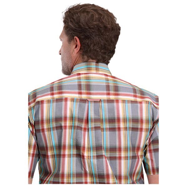 Men's Roper Short Sleeve Amarillo Plaid 1 Pocket Button Up Shirt 03-002-0379-5016 - Crazy House Western Wear