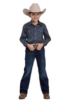 Boy's Roper Long Sleeve Amarillo Poplin Paisley Snap Shirt 03-030-0225-1102