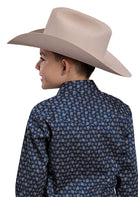Boy's Roper Long Sleeve Amarillo Poplin Paisley Snap Shirt 03-030-0225-1102
