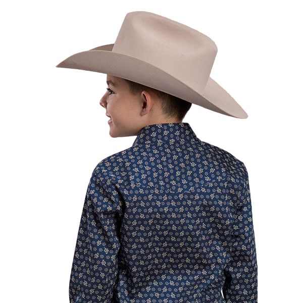 Boy's Roper Long Sleeve Amarillo Poplin Paisley Snap Shirt 03-030-0225-1102