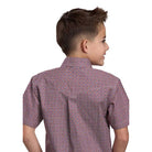 Boy's Roper Short Sleeve Red Allover Print Button Up Shirt 03-031-0325-2032