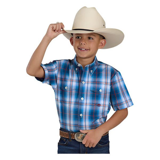 Boy's Roper Short Sleeve Amarillo Shirt 03-031-0378-5015