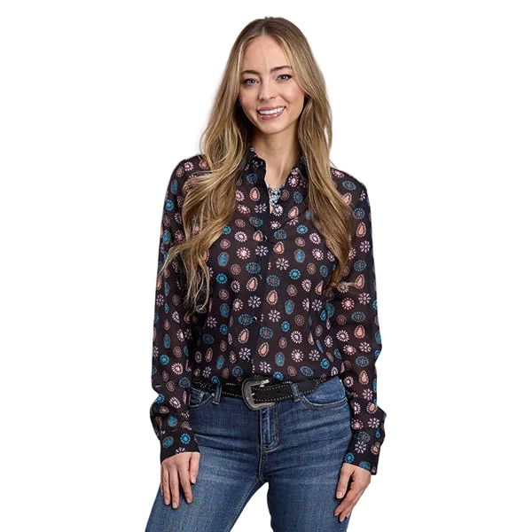 Women's Roper Long Sleeve Multicolor Printed Snap Shirt  03-050-0590-3031