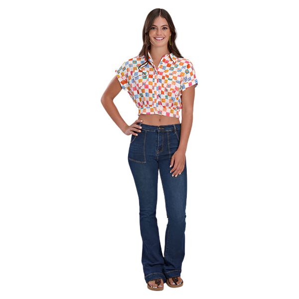Women's Roper Short Sleeve Related Checkered Shirt 03-051