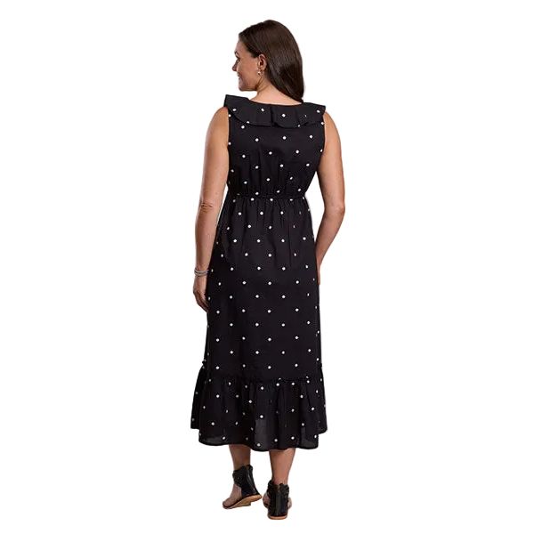 Women's Roper Black and White Polka Dot Sleeveless Dress 03-057-0565-4097