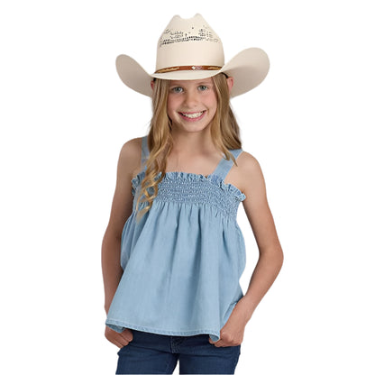 Girl's Stetson Sleeveless Denim Shirt 03-082-0594-2082