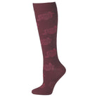 Women's Boot Doctor Red Over The Calf Rose Pattern Socks 0417904