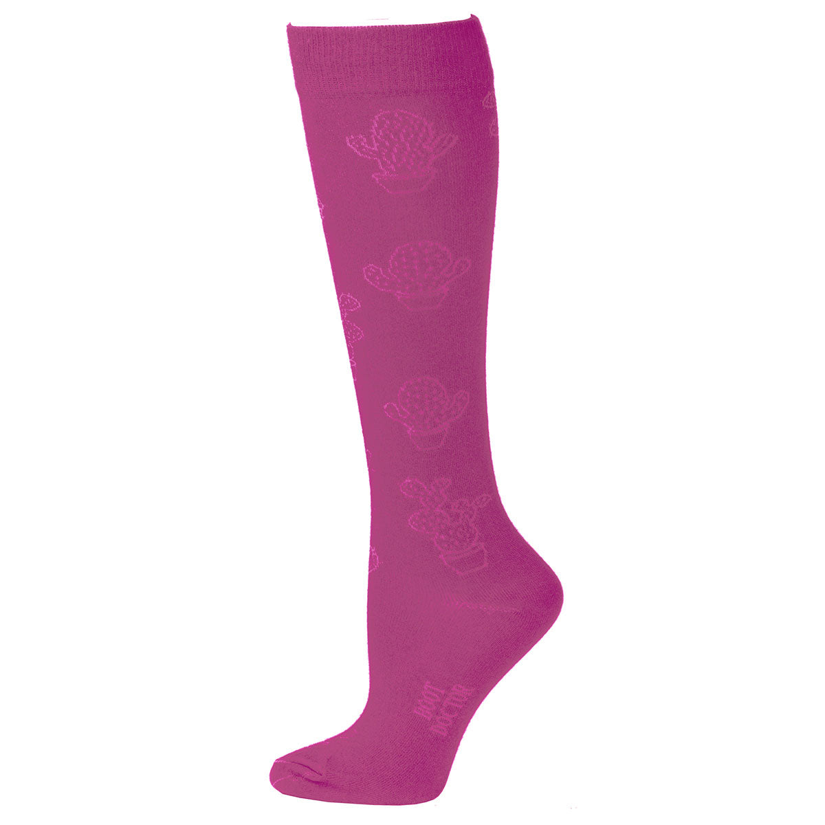 Women's Boot Doctor Over The Calf Pink Cactus Pattern Socks 0418030