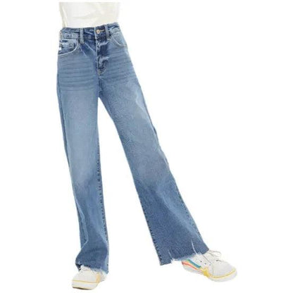 KanCan Kitty High Rise Mini Straight Leg Kid Jeans - Crazy House Western Wear