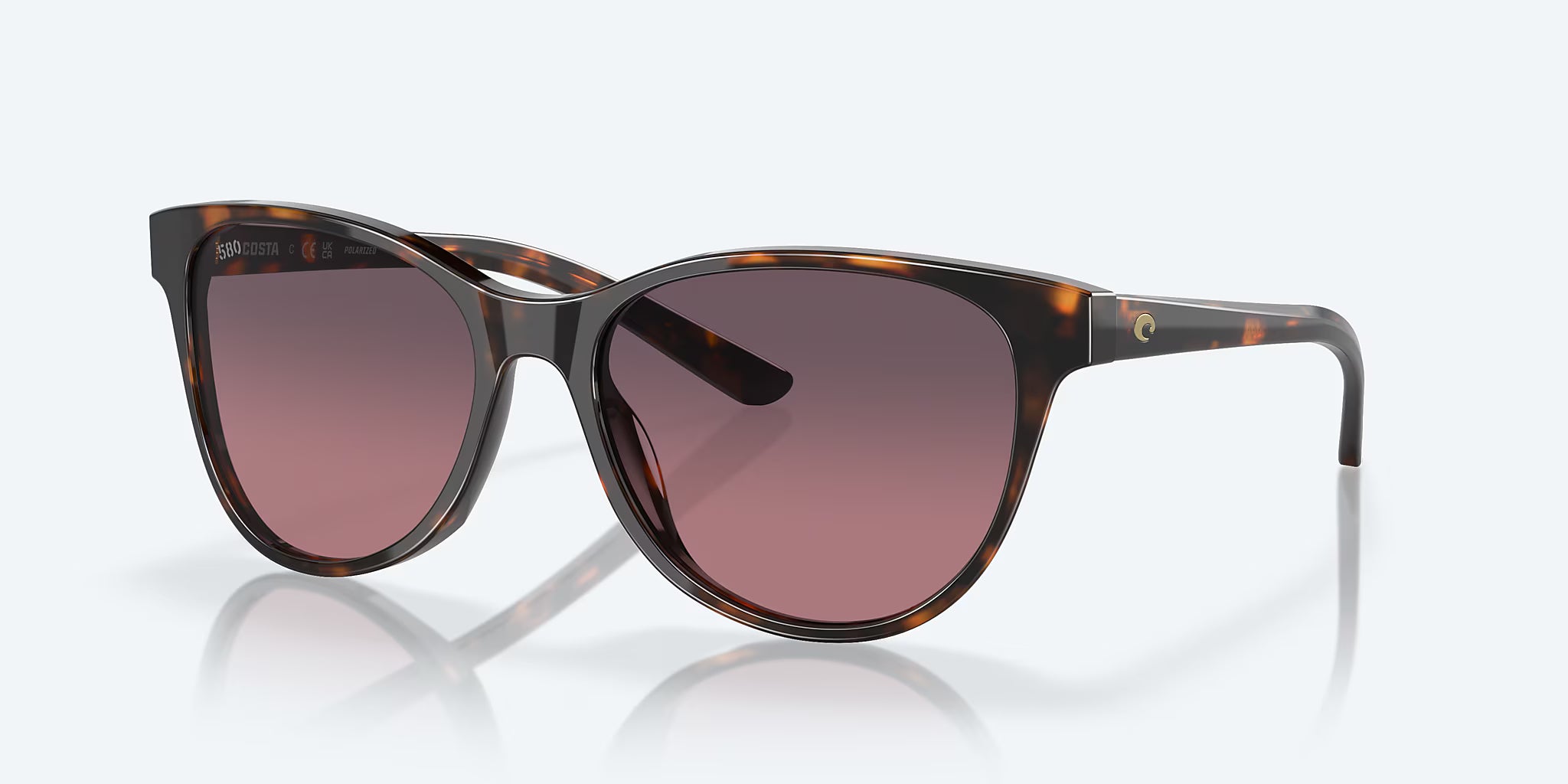 Costa Catherine Tortoise with Rose Gradient Polarized Lenses 06S2012-ROSE
