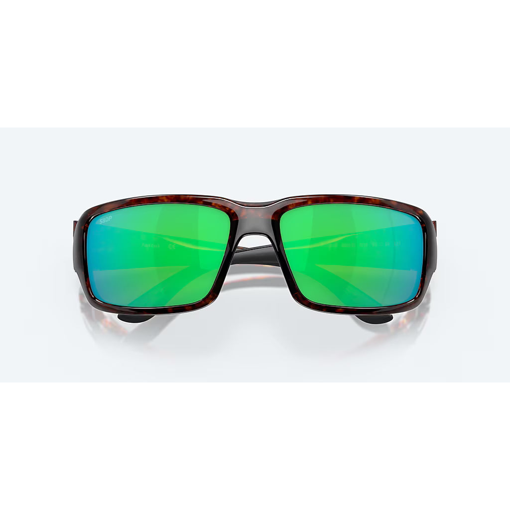 Costa Fantail Sunglasses with Tortoise Frame and Green Polarized Lenses TF 10 OGMP