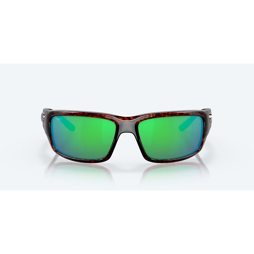 Costa Fantail Sunglasses with Tortoise Frame and Green Polarized Lenses TF 10 OGMP