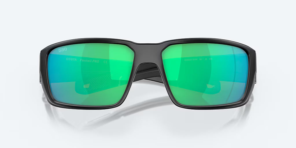 Costa Fantail Pro Matte Black with Green Polarized Lenses 06S9079