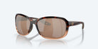 Costa Seadrift Shiny Tortoise Fade with Copper Silver Polarized Lenses 6S9114-0360