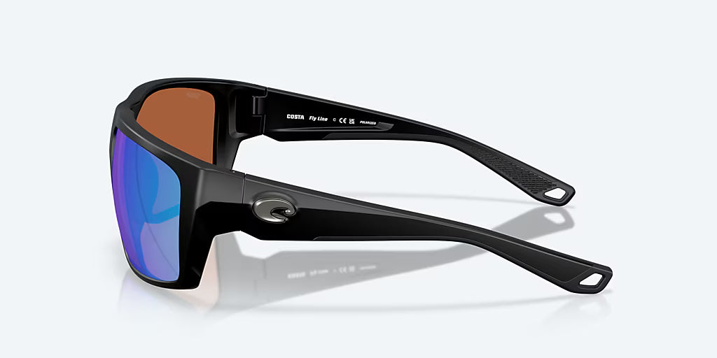 Costa Fly Line Matte Black With Green Polarized Lenses 06S9129-BLK