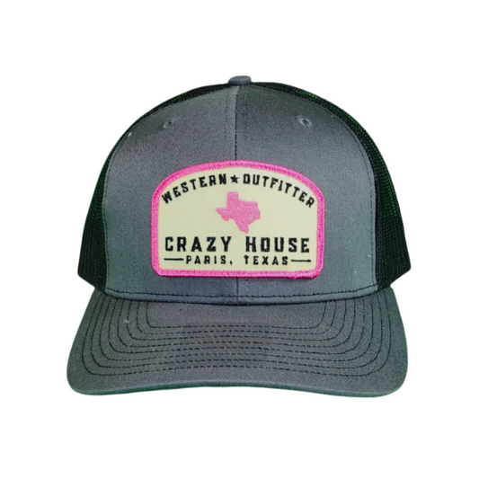 Gray Snapback with Pink and Cream Outfitter Patch (Copy) - Crazy House Western Wear