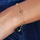 West & Co 18k Gold Plated Horseshoe Charm Bracelet WC-BR21G