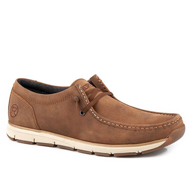 Men's Roper Brown Oiled 2 Eyelet Mock Toe Casual Shoes 09-020-0995-3354