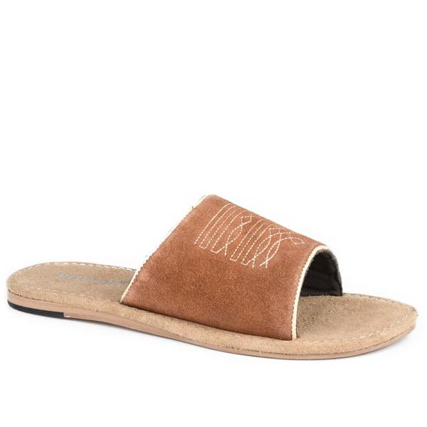 Women's Roper Tan Cow Suede Sandals 09-021-0607-3729