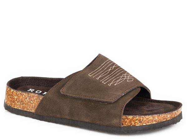Women's Roper Brown Cow Suede Boot Stitched Slides 09-021-0607-3739