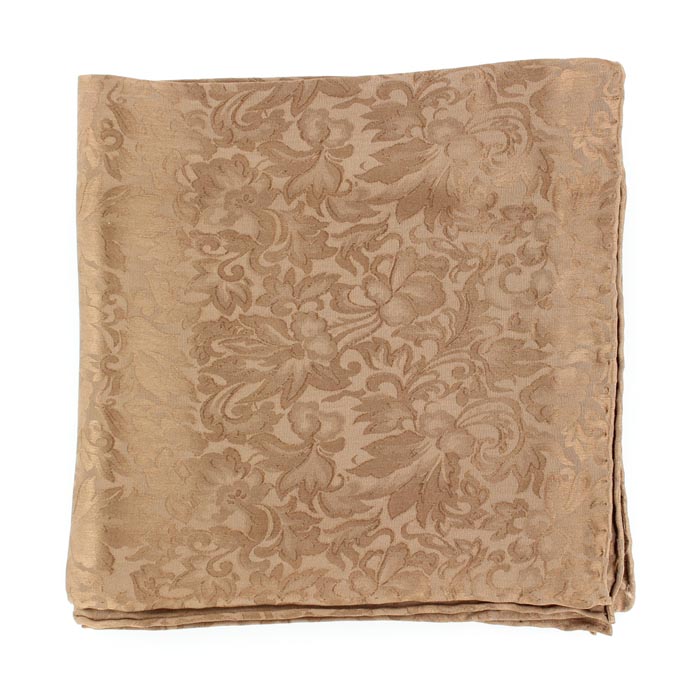 Tan/Brown Floral Wild Rag Scarf