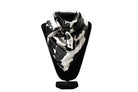 Cow Print Black and White 100% Silk Wild Rag 0910662