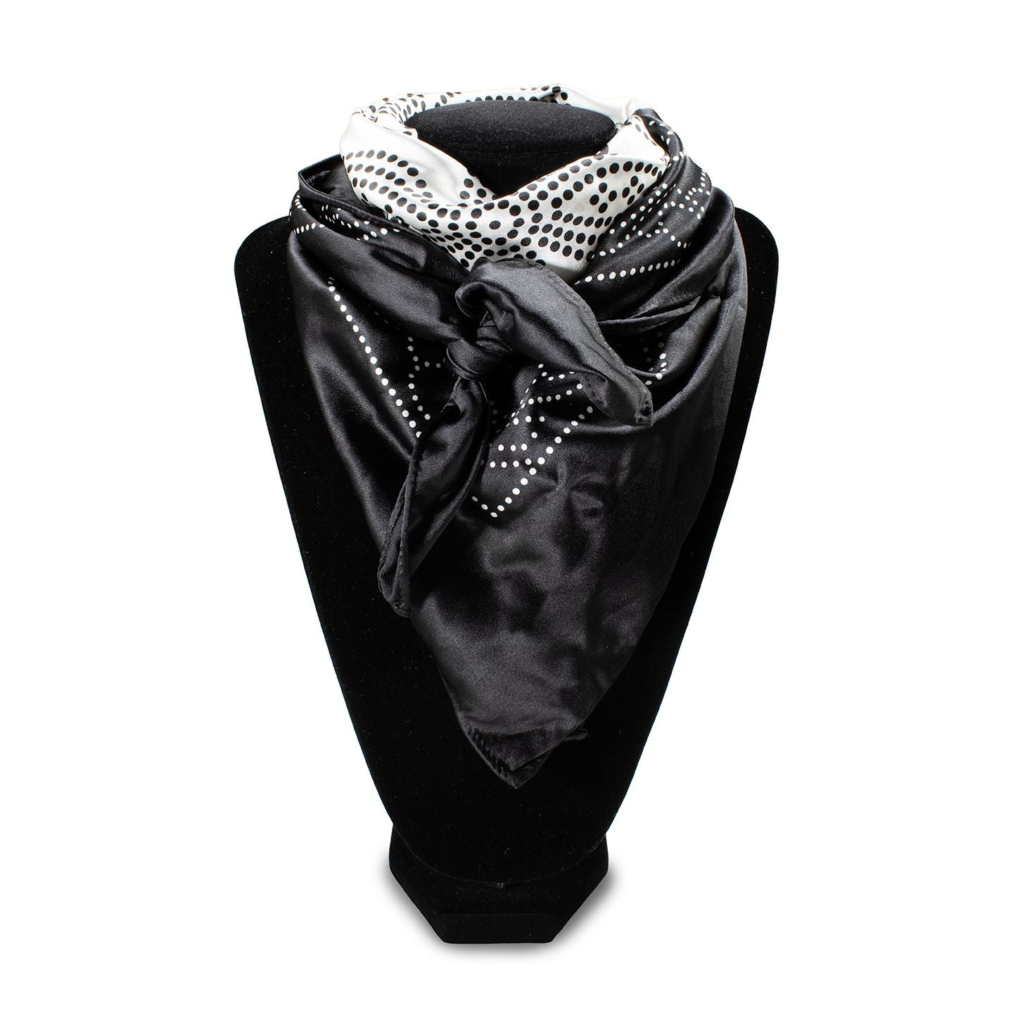 Lace Flower and Vine Print Black and White Wild Rag 0910962