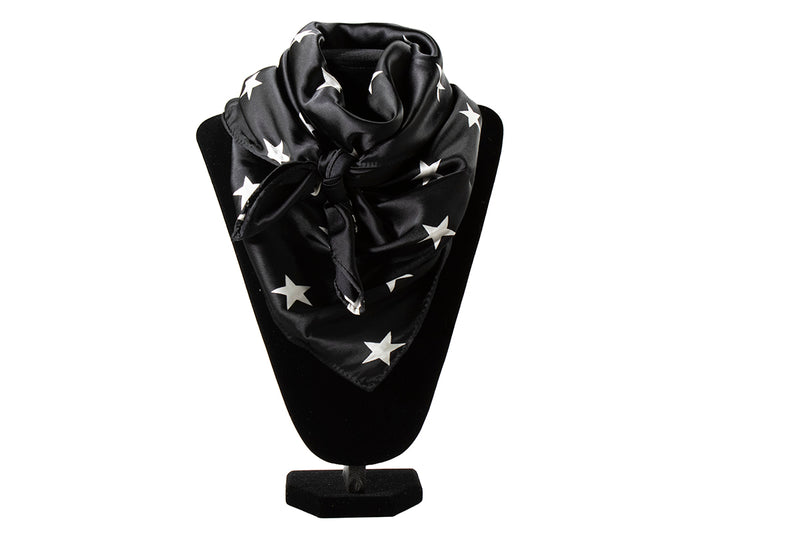 Star Print Black and White Wild Rag 0911062