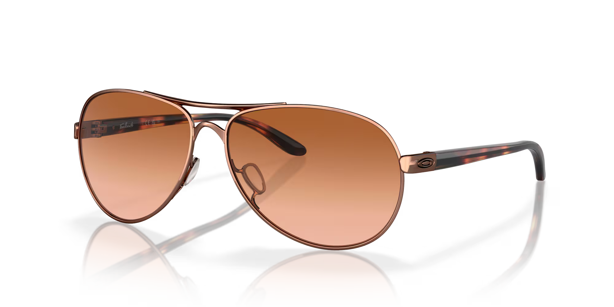Oakley Feedback Brown Gradient Lenses with Rose Gold Frame 004079-01