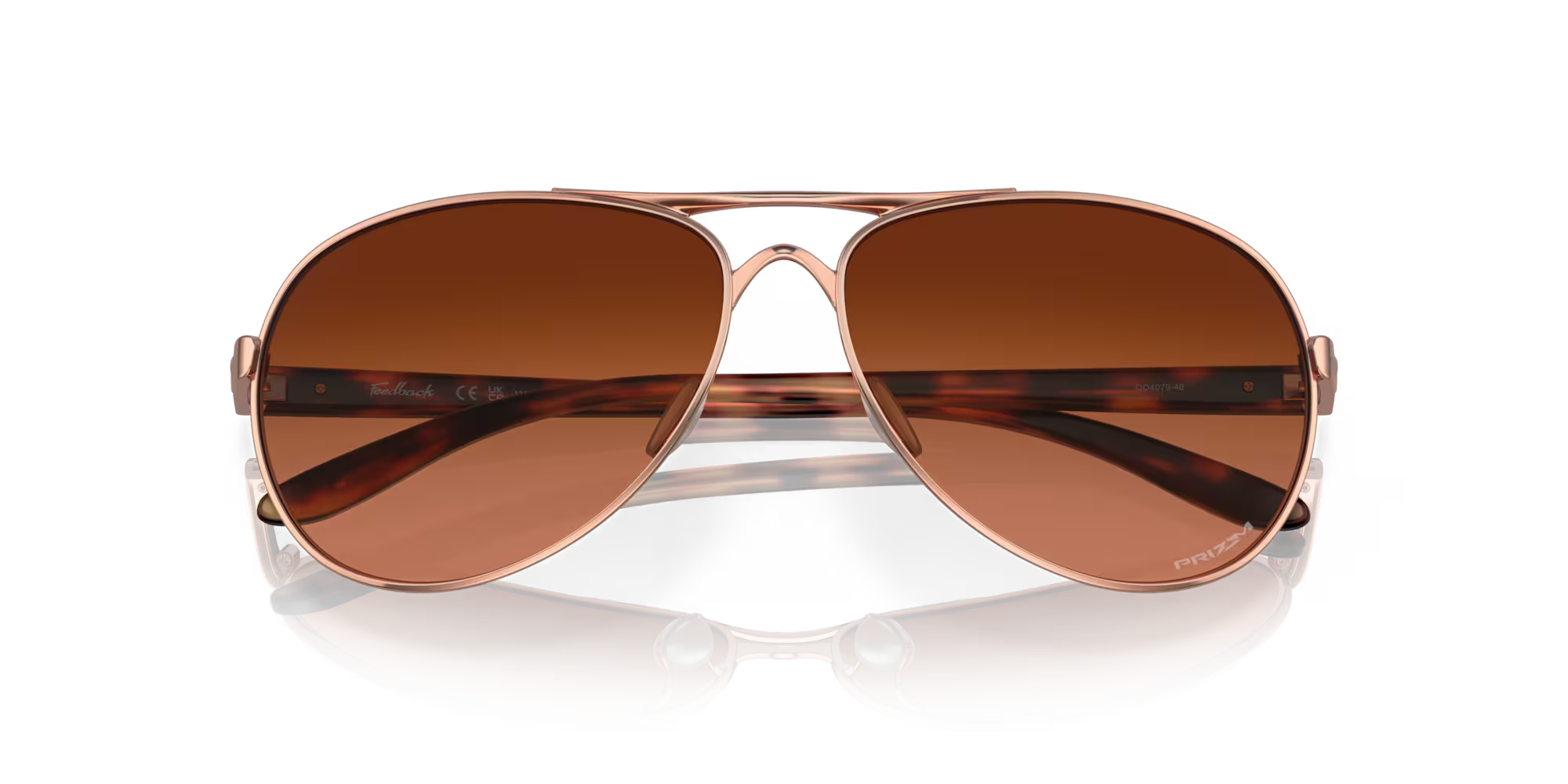 Oakley Feedback Rose Gold Frame with Brown Gradient Lenses OO4079-4659