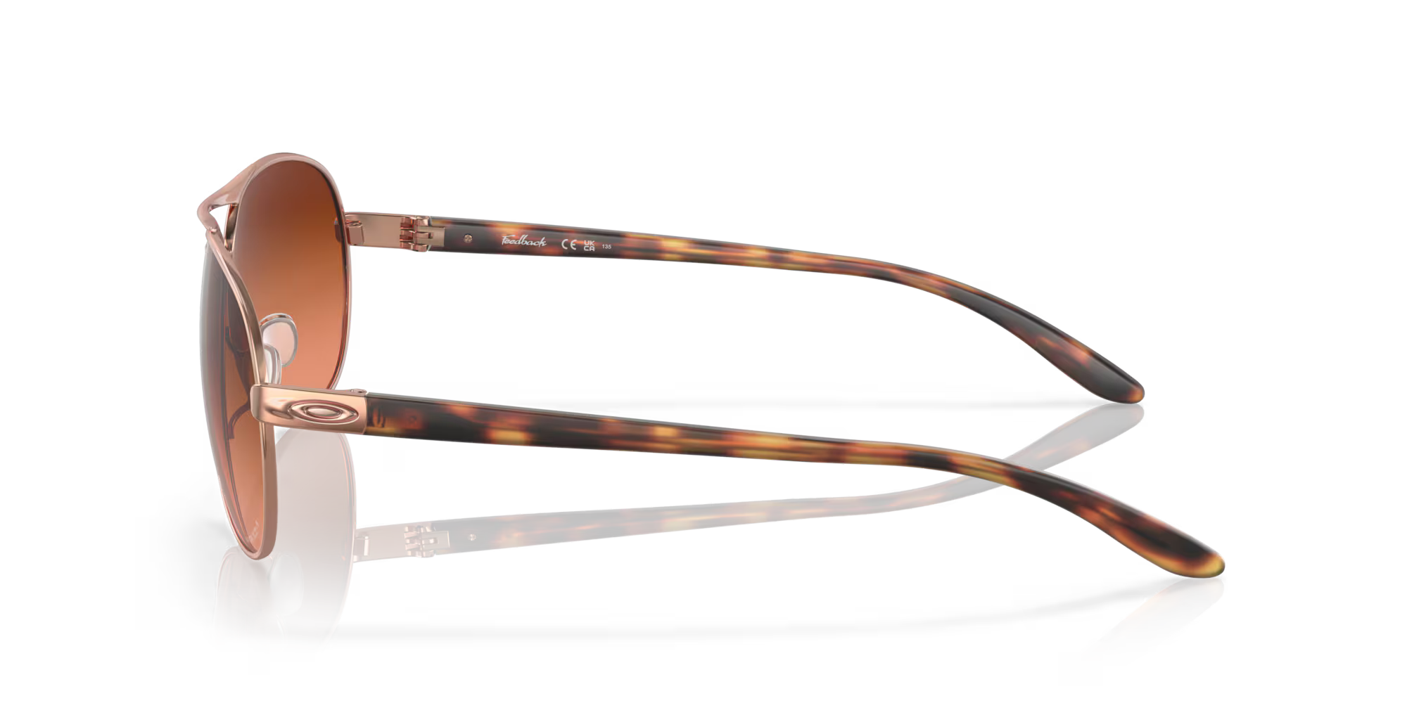 Oakley Feedback Rose Gold Frame with Brown Gradient Lenses OO4079-4659