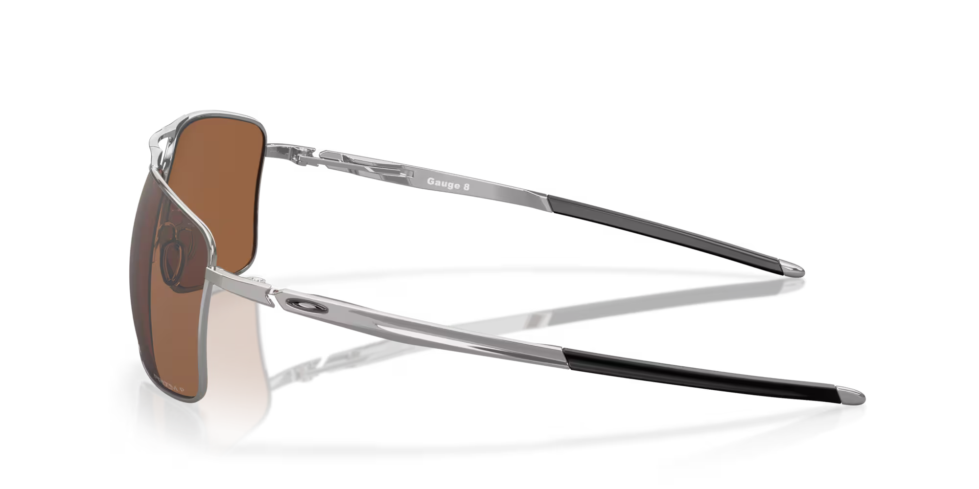 Oakley Gauge 8 Polished Chrome Frame with Tungsten Polarized Lenses OO4124-0962