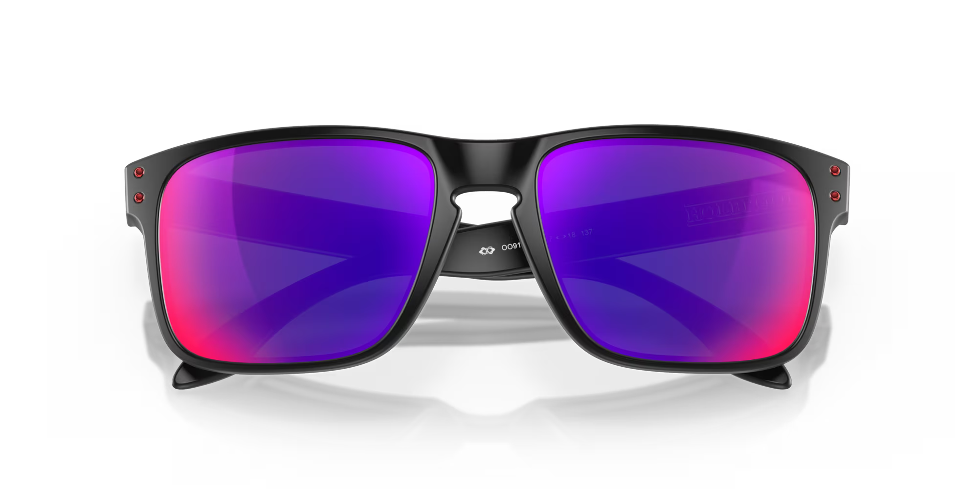 Oakley Holbrook Matte Black Frame with red Iridium Lenses OO9102-36